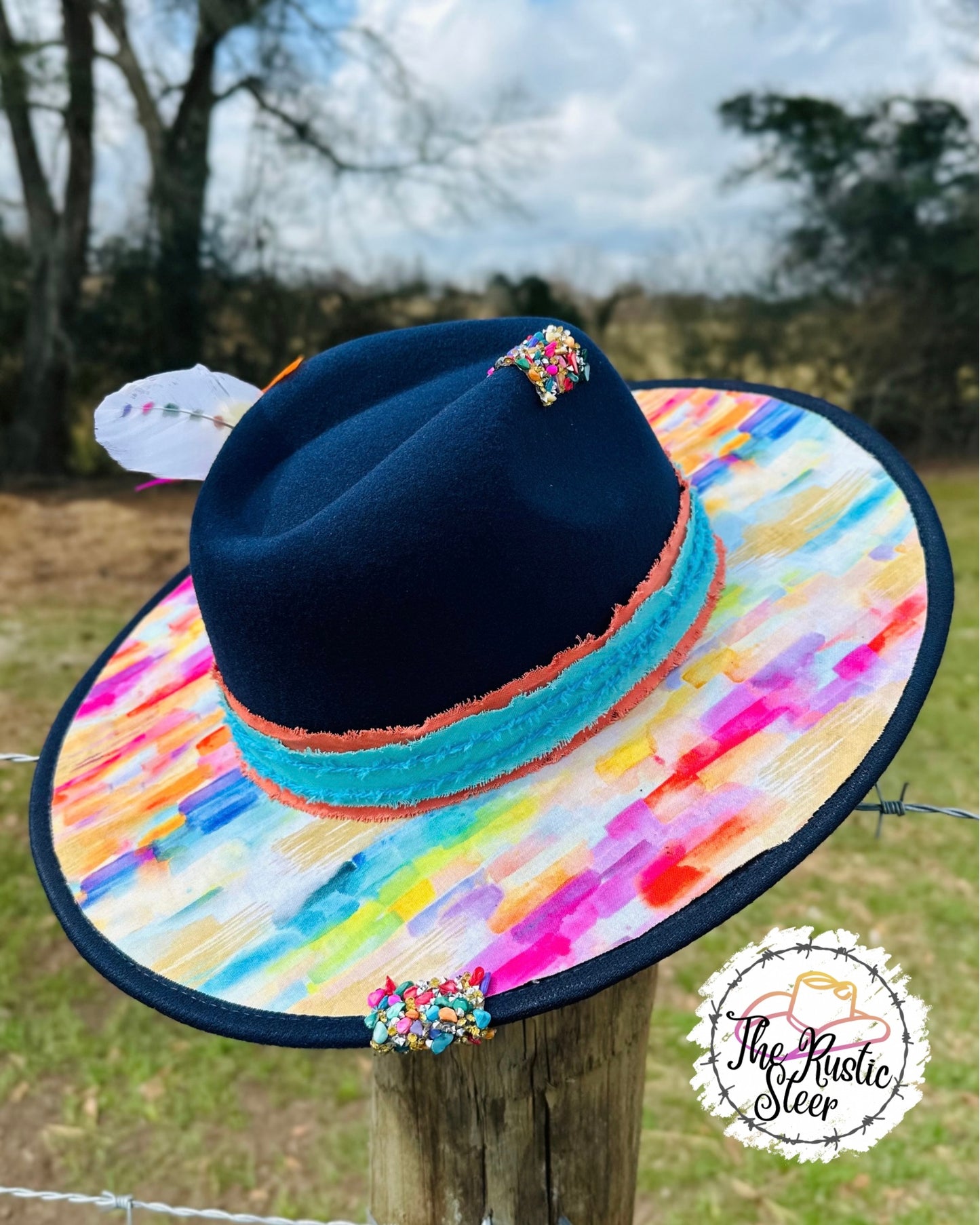 Vibrant and Fun Large Brim Felt Hat