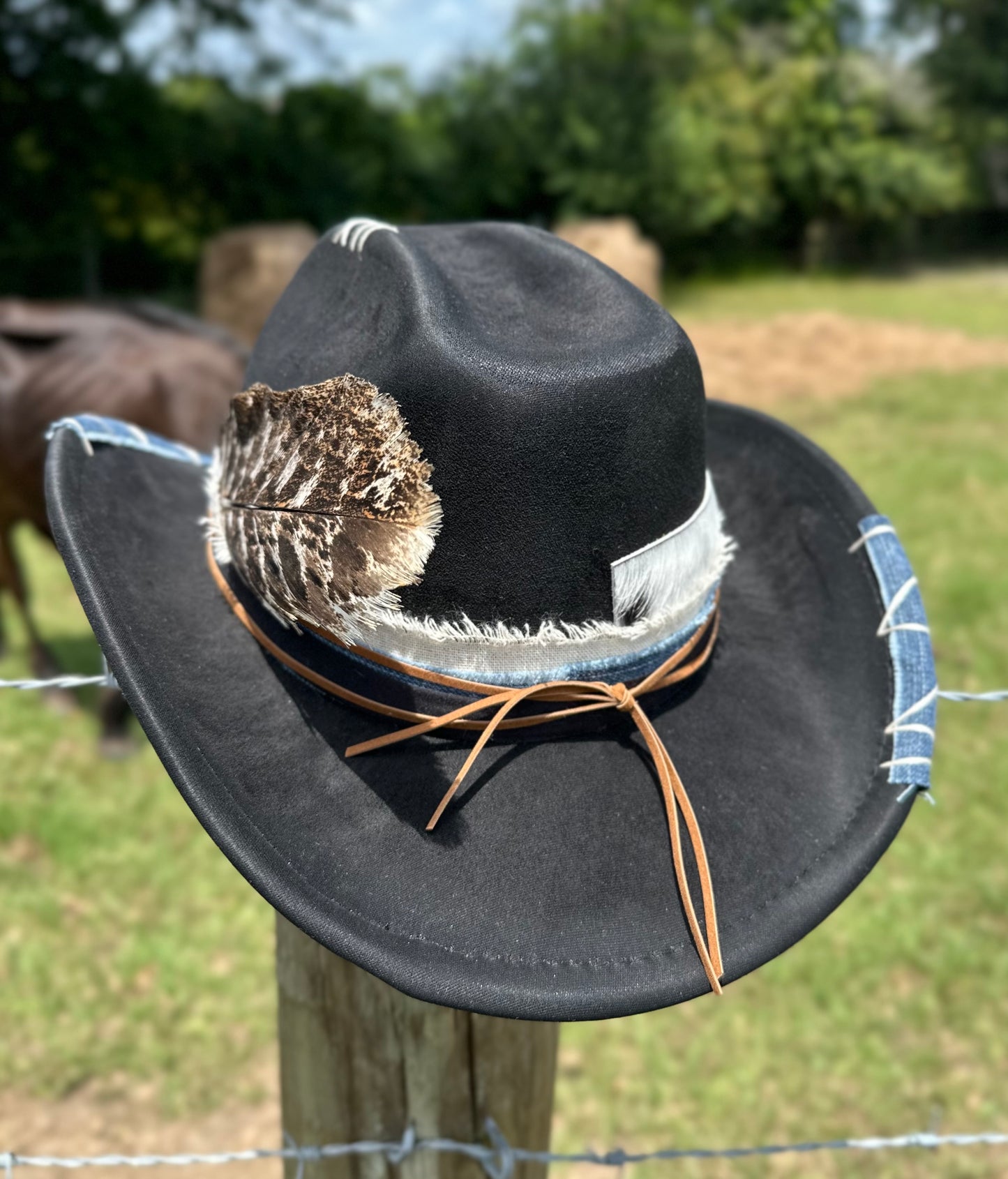 Black Rifle Casings Unisex Large Brim Cowboy Hat